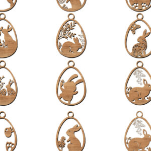 Intra απο ξύλο plywood 3mm-4mm πάχος - Easter Toppers  με λέιζερ  Δίασταση 6x6 cm INTRAFABR-115496503