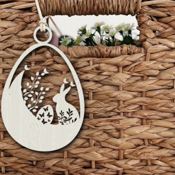 Intra απο ξύλο plywood 3mm-4mm πάχος - Easter Toppers  με λέιζερ  Δίασταση 6x6 cm INTRAFABR-115496503 - Image 3