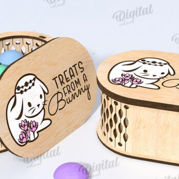 Intra απο ξύλο plywood 3mm-4mm πάχος -  κουτί πασχαλινών λιχουδιών. Δώρο Πάσχα Δίασταση 15x15 cm INTRAFABR-115749700 - Image 1