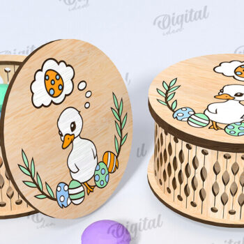 Intra απο ξύλο plywood 3mm-4mm πάχος -  κουτί πασχαλινών λιχουδιών. Δώρο Πάσχα Δίασταση 15x15 cm INTRAFABR-115749832 - Image 1