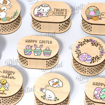 Intra απο ξύλο plywood 3mm-4mm πάχος - Κουτιά πασχαλινών λιχουδιών Πακέτο κοπής με λέιζερ Δίασταση 15x15 cm INTRAFABR-115759702 - Image 1