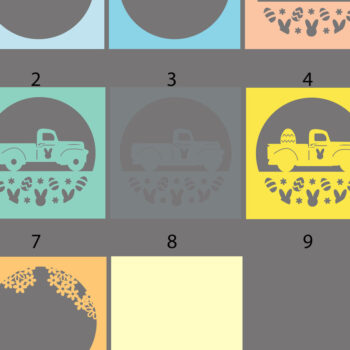 Intra απο ξύλο plywood 3mm-4mm πάχος - Πασχαλινό φορτηγό 3D Box Paper  Δίασταση 20x20 cm INTRAFABR-80215612 - Image 3