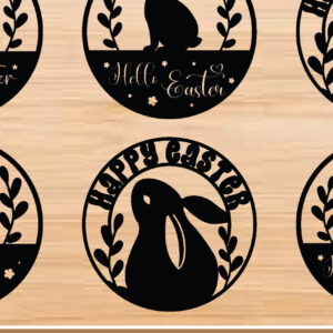 Intra απο ξύλο plywood 3mm-4mm πάχος -  με λέιζερ Easter Wall Art για CNC Δίασταση 40x50 cm INTRAFABR-76879361