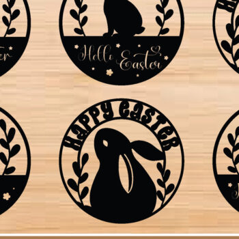 Intra απο ξύλο plywood 3mm-4mm πάχος -  με λέιζερ Easter Wall Art για CNC Δίασταση 40x50 cm INTRAFABR-76879361 - Image 1