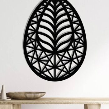 Intra απο ξύλο plywood 3mm-4mm πάχος - Πασχαλινή διακόσμηση τοίχου με λέιζερ  Δίασταση 40x50 cm INTRAFABR-116091053 - Image 2