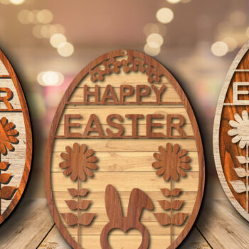 Intra απο ξύλο plywood 3mm-4mm πάχος - Πασχαλινό Διακόσμηση Τοίχου με Δέσμη Φαναριού Δίασταση 15x15 cm INTRAFABR-59399565 - Image 3