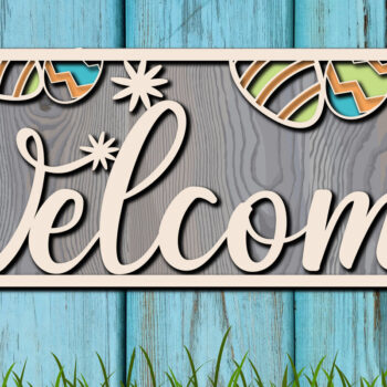 Intra απο ξύλο plywood 3mm-4mm πάχος - Πασχαλινή πινακίδα καλωσορίσματος Big Bundle Decor Δίασταση 15x15 cm INTRAFABR-25466868 - Image 3