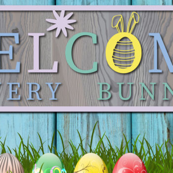 Intra απο ξύλο plywood 3mm-4mm πάχος - Πασχαλινή πινακίδα καλωσορίσματος για διακόσμηση πόρτας  Δίασταση 15x15 cm INTRAFABR-25465740 - Image 1