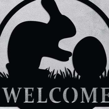 Intra απο ξύλο plywood 3mm-4mm πάχος - Πασχαλινή επιγραφή καλωσορίσματος, μεταλλική τέχνη τοίχου, DXF Δίασταση 40x50 cm INTRAFABR-90072620 - Image 3