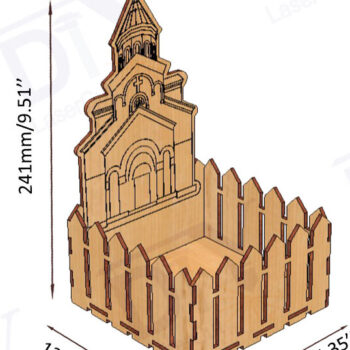 Intra απο ξύλο plywood 3mm-4mm πάχος - Πάσχα Σιτάρι με Ορθόδοξη Εκκλησία Δίασταση 4x4 cm INTRAFABR-115251853 - Image 2