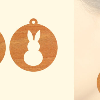 Intra απο ξύλο plywood 3mm-4mm πάχος - Πασχαλινά Ξύλινα Σκουλαρίκια Laser  Δίασταση 3x3 cm INTRAFABR-62261579 - Image 1