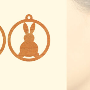 Intra απο ξύλο plywood 3mm-4mm πάχος - Πασχαλινά Ξύλινα Σκουλαρίκια Laser  Δίασταση 3x3 cm INTRAFABR-62261326