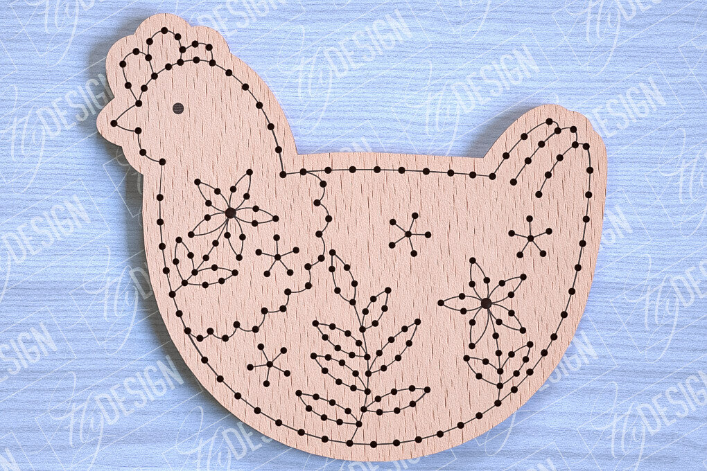 Intra απο ξύλο plywood 3mm-4mm πάχος - Πασχαλινά κενά κεντήματα με λέιζερ Δίασταση 15x15 cm INTRAFABR-90446552