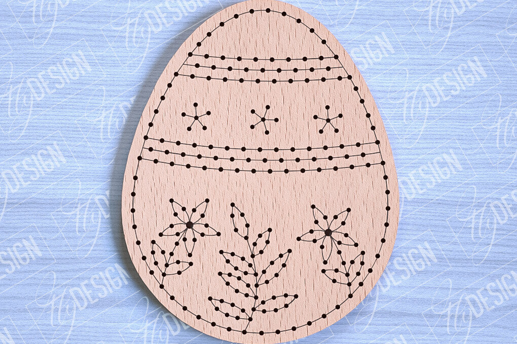 Intra απο ξύλο plywood 3mm-4mm πάχος - Πασχαλινά κενά κεντήματα με λέιζερ Δίασταση 15x15 cm INTRAFABR-90446569