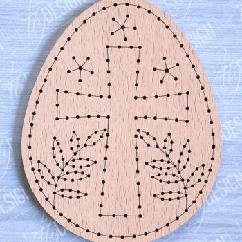 Intra απο ξύλο plywood 3mm-4mm πάχος - Πασχαλινά κενά κεντήματα με λέιζερ Δίασταση 15x15 cm INTRAFABR-90446616 - Image 1