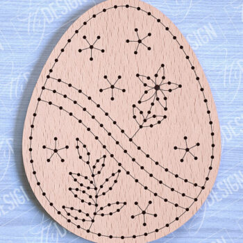 Intra απο ξύλο plywood 3mm-4mm πάχος - Πασχαλινά κενά κεντήματα με λέιζερ Δίασταση 15x15 cm INTRAFABR-90446677 - Image 1