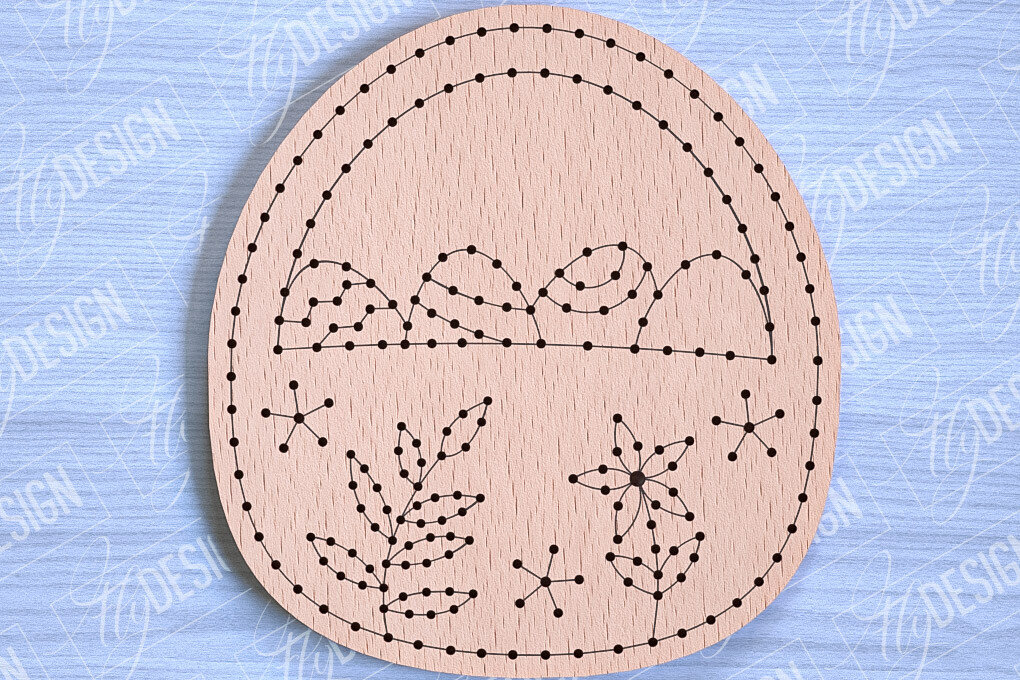 Intra απο ξύλο plywood 3mm-4mm πάχος - Πασχαλινά κενά κεντήματα με λέιζερ Δίασταση 15x15 cm INTRAFABR-90446700