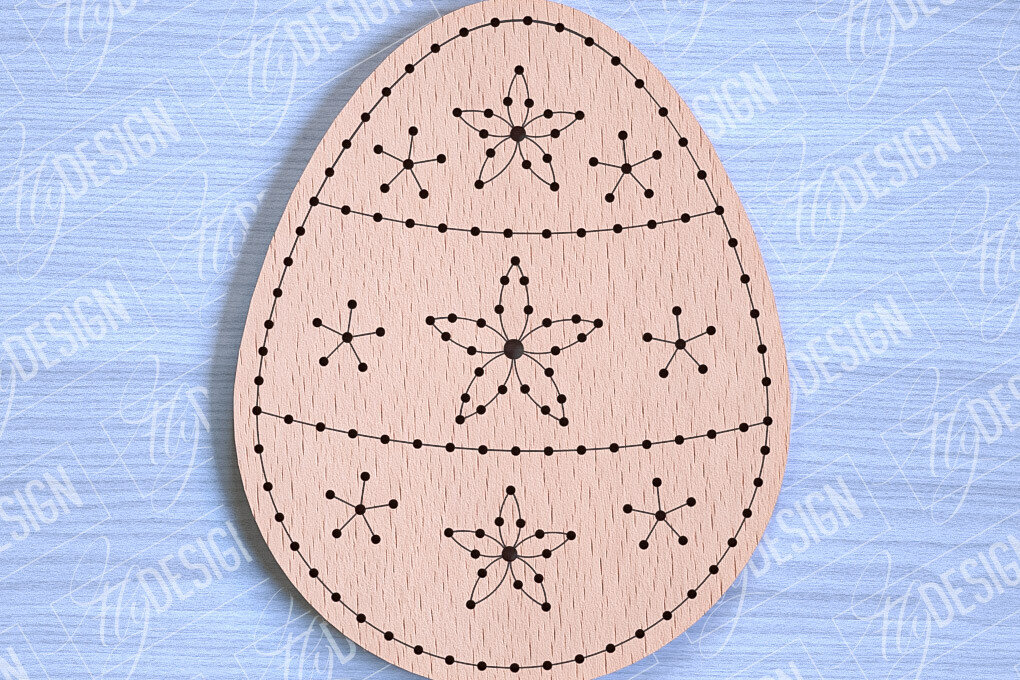 Intra απο ξύλο plywood 3mm-4mm πάχος - Πασχαλινά κενά κεντήματα με λέιζερ Δίασταση 15x15 cm INTRAFABR-90446725