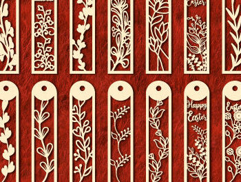 Intra απο ξύλο plywood 3mm-4mm πάχος - Πασχαλινό Ξύλινο σελιδοδείκτη  Bundle1480 Δίασταση 15x15 cm INTRAFABR-116825336 - Image 1