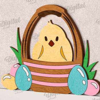 Intra απο ξύλο plywood 3mm-4mm πάχος - Πασχαλινή Ξύλινη Διακόσμηση Πακέτο κοπής με λέιζερ Δίασταση 15x15 cm INTRAFABR-115955331 - Image 3