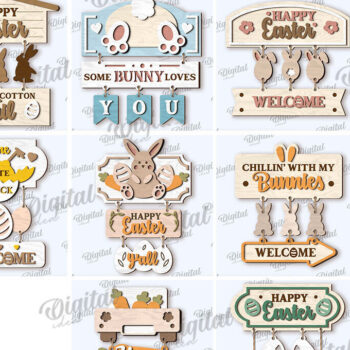 Intra απο ξύλο plywood 3mm-4mm πάχος - Πασχαλινή Ξύλινη Διακόσμηση Πακέτο κοπής με λέιζερ Δίασταση 15x15 cm INTRAFABR-115897289 - Image 2