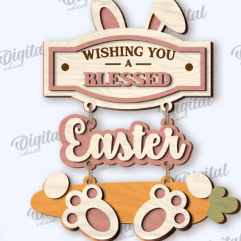 Intra απο ξύλο plywood 3mm-4mm πάχος - Πασχαλινή Ξύλινη Διακόσμηση Πακέτο κοπής με λέιζερ Δίασταση 15x15 cm INTRAFABR-115897289 - Image 9