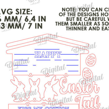 Intra απο ξύλο plywood 3mm-4mm πάχος - Πασχαλινή Ξύλινη Διακόσμηση LaserCut. Διακόσμηση σπιτιού Δίασταση 15x15 cm INTRAFABR-115893585 - Image 2