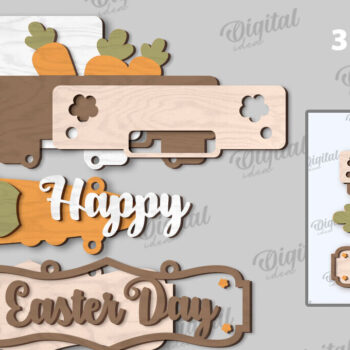 Intra απο ξύλο plywood 3mm-4mm πάχος - Πασχαλινή Ξύλινη Διακόσμηση LaserCut. Διακόσμηση σπιτιού Δίασταση 15x15 cm INTRAFABR-115893794 - Image 3