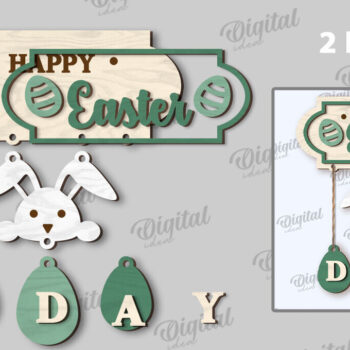 Intra απο ξύλο plywood 3mm-4mm πάχος - Πασχαλινή Ξύλινη Διακόσμηση LaserCut. Διακόσμηση σπιτιού Δίασταση 15x15 cm INTRAFABR-115894257 - Image 3