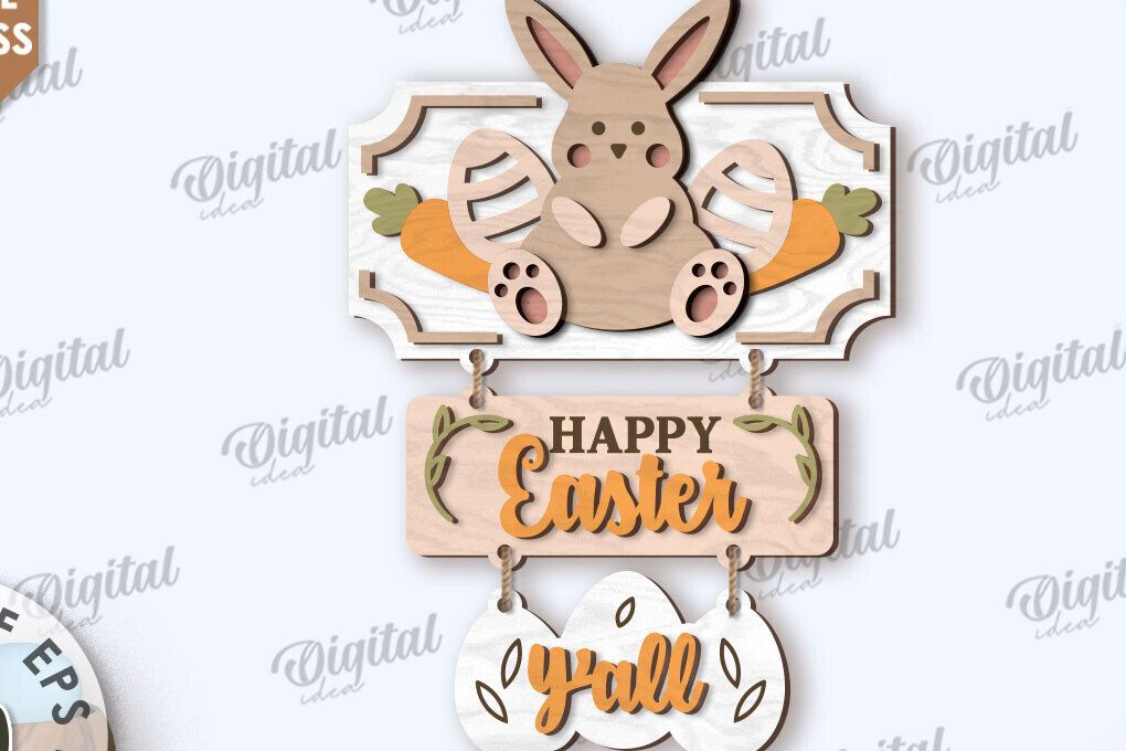 Intra απο ξύλο plywood 3mm-4mm πάχος - Πασχαλινή Ξύλινη Διακόσμηση LaserCut. Διακόσμηση σπιτιού Δίασταση 15x15 cm INTRAFABR-115894332