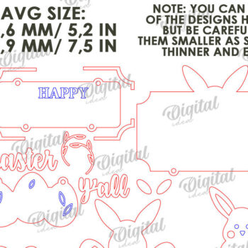 Intra απο ξύλο plywood 3mm-4mm πάχος - Πασχαλινή Ξύλινη Διακόσμηση LaserCut. Διακόσμηση σπιτιού Δίασταση 15x15 cm INTRAFABR-115894332 - Image 2