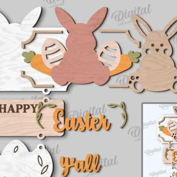 Intra απο ξύλο plywood 3mm-4mm πάχος - Πασχαλινή Ξύλινη Διακόσμηση LaserCut. Διακόσμηση σπιτιού Δίασταση 15x15 cm INTRAFABR-115894332 - Image 3