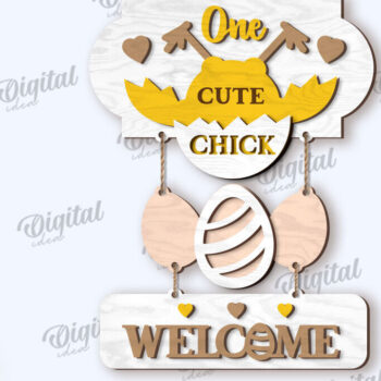 Intra απο ξύλο plywood 3mm-4mm πάχος - Πασχαλινή Ξύλινη Διακόσμηση LaserCut. Διακόσμηση σπιτιού Δίασταση 15x15 cm INTRAFABR-115894429 - Image 1