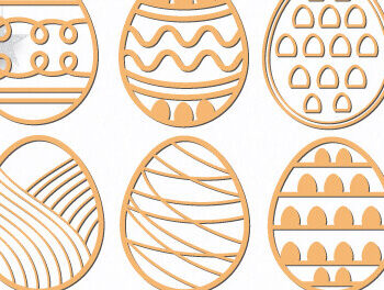 Intra απο ξύλο plywood 3mm-4mm πάχος - Πασχαλινό Ξύλινο Αυγό  Cut Bundle 1414 Δίασταση 15x15 cm INTRAFABR-115766584 - Image 2