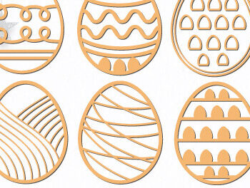 Intra απο ξύλο plywood 3mm-4mm πάχος - Πασχαλινό Ξύλινο Αυγό  Cut Bundle 1414 Δίασταση 15x15 cm INTRAFABR-115766584 - Image 3