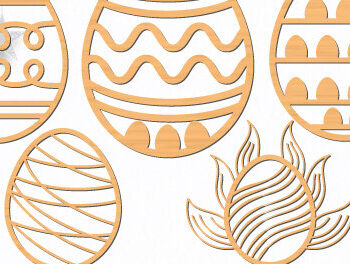 Intra απο ξύλο plywood 3mm-4mm πάχος - Πασχαλινό Ξύλινο Αυγό  Cut Bundle 1414 Δίασταση 15x15 cm INTRAFABR-115766584 - Image 4