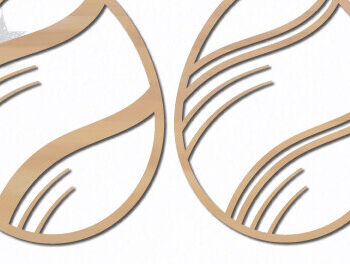 Intra απο ξύλο plywood 3mm-4mm πάχος - Πασχαλινό Ξύλινο Αυγό  Cut Bundle 1416 Δίασταση 15x15 cm INTRAFABR-115763834 - Image 5