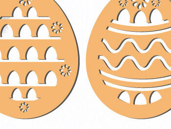 Intra απο ξύλο plywood 3mm-4mm πάχος - Πασχαλινό Ξύλινο Αυγό  Cut Bundle 1428 Δίασταση 15x15 cm INTRAFABR-115964323 - Image 3