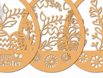 Intra απο ξύλο plywood 3mm-4mm πάχος - Πασχαλινό Ξύλινο Αυγό  Cut Bundle 1436 Δίασταση 15x15 cm INTRAFABR-116013316 - Image 2