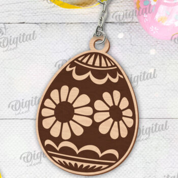 Intra απο ξύλο plywood 3mm-4mm πάχος - Πασχαλινά Ξύλινα Μπρελόκ Πακέτο κοπής με λέιζερ Δίασταση 4x4 cm INTRAFABR-115231140 - Image 3