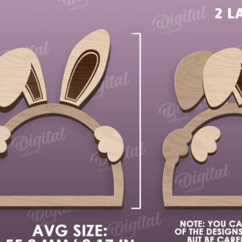 Intra απο ξύλο plywood 3mm-4mm πάχος - Πασχαλινό δαχτυλίδι για χαρτοπετσέτα με λέιζερ Δίασταση 15x15 cm INTRAFABR-117869334 - Image 2