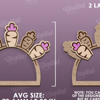 Intra απο ξύλο plywood 3mm-4mm πάχος - Πασχαλινό δαχτυλίδι για χαρτοπετσέτα με λέιζερ Δίασταση 15x15 cm INTRAFABR-117869490 - Image 2