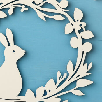 Intra απο ξύλο plywood 3mm-4mm πάχος - Πασχαλινά στεφάνια με Laser Cut  Cut File Δίασταση 4x4 cm INTRAFABR-117611916 - Image 1