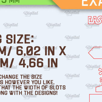 Intra απο ξύλο plywood 3mm-4mm πάχος - Πακέτο σημείων κατεύθυνσης Πάσχα Δίασταση 15x15 cm INTRAFABR-90890961 - Image 2