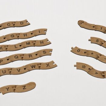 Intra απο ξύλο plywood 3mm-4mm πάχος - Εκπαίδευση Παζλ Αλφάβητο + Αριθμοί Δίασταση 30x20 cm INTRAFABR-114211328 - Image 1