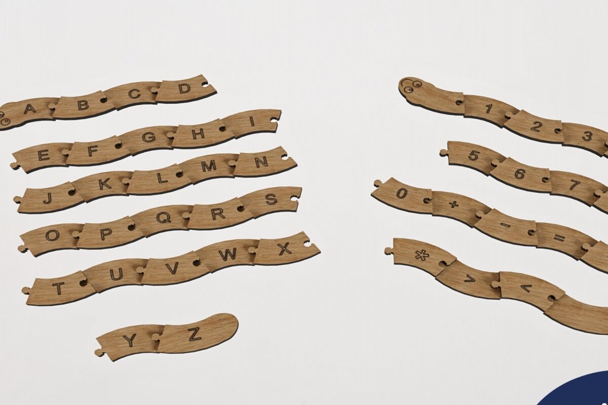 Intra απο ξύλο plywood 3mm-4mm πάχος - Εκπαίδευση Παζλ Αλφάβητο + Αριθμοί Δίασταση 30x20 cm INTRAFABR-114211328