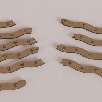 Intra απο ξύλο plywood 3mm-4mm πάχος - Εκπαίδευση Παζλ Αλφάβητο + Αριθμοί Δίασταση 30x20 cm INTRAFABR-114211328 - Image 2