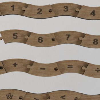 Intra απο ξύλο plywood 3mm-4mm πάχος - Εκπαίδευση Παζλ Αλφάβητο + Αριθμοί Δίασταση 30x20 cm INTRAFABR-114211328 - Image 3