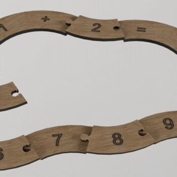 Intra απο ξύλο plywood 3mm-4mm πάχος - Εκπαίδευση Παζλ Αλφάβητο + Αριθμοί Δίασταση 30x20 cm INTRAFABR-114211328 - Image 8