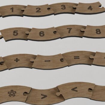 Intra απο ξύλο plywood 3mm-4mm πάχος - Εκπαίδευση Παζλ Αλφάβητο + Αριθμοί Δίασταση 30x20 cm INTRAFABR-114211328 - Image 10